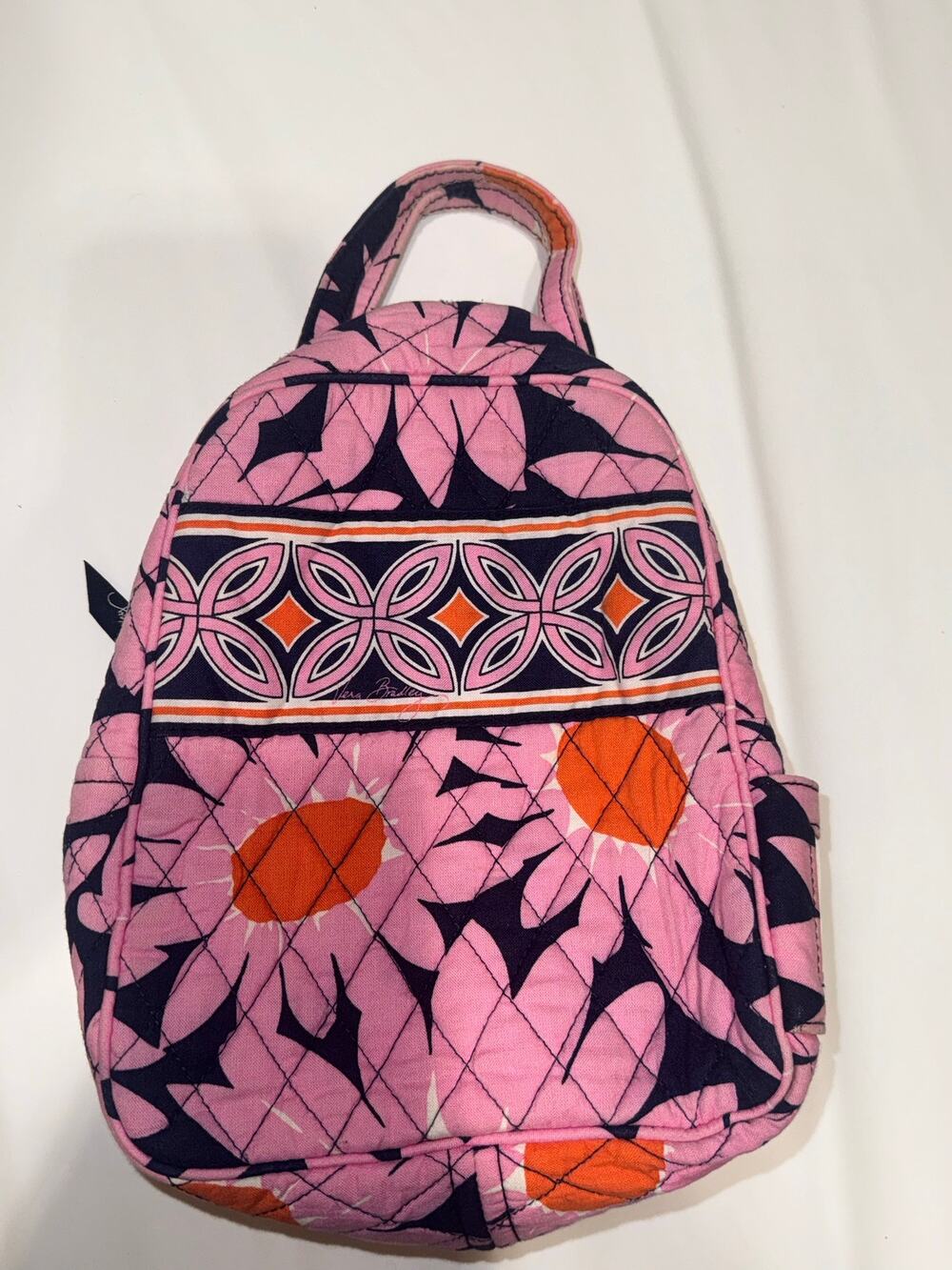 Vera Bradley 2010s Loves Me Sunflower Quilted Pattern Zipper Lunchbox